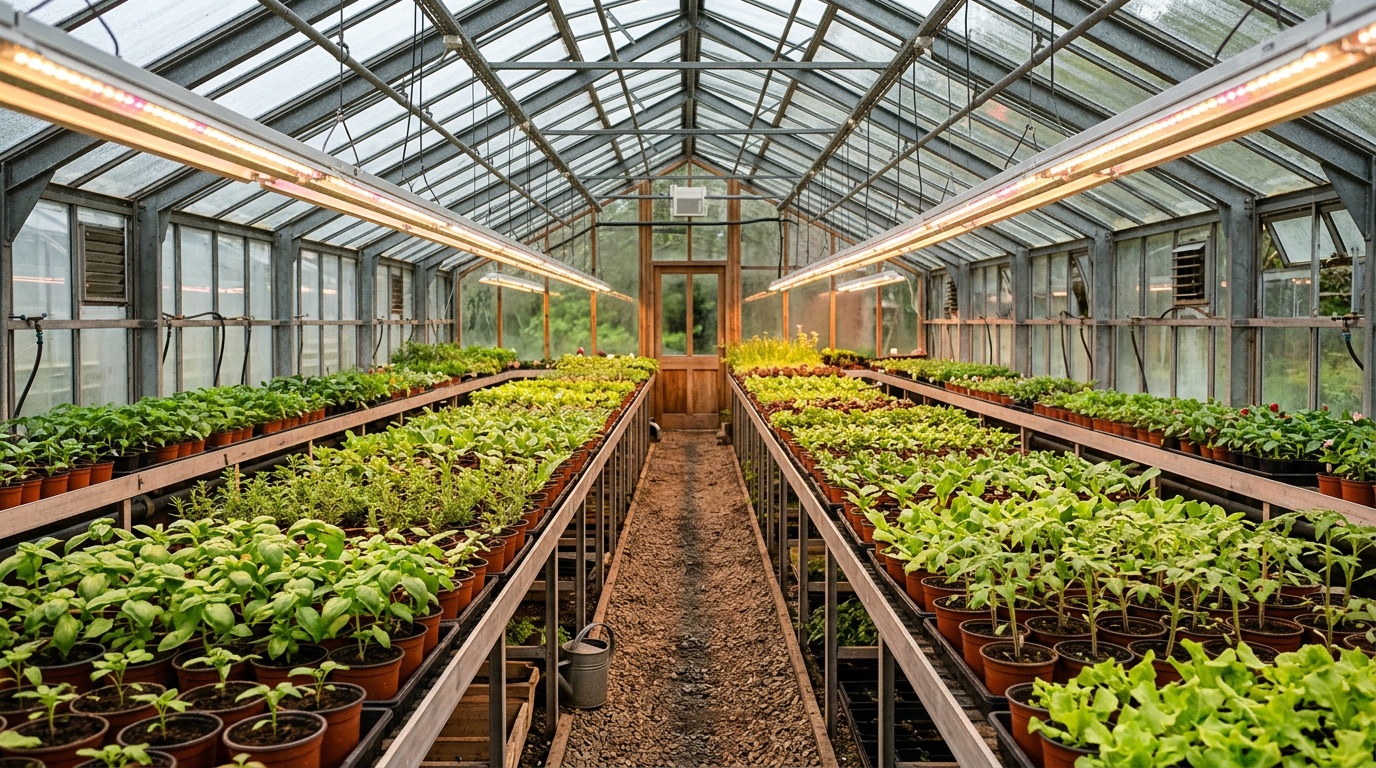 새싹과 햇빛이 드는 온실 속 돌봄의 공간